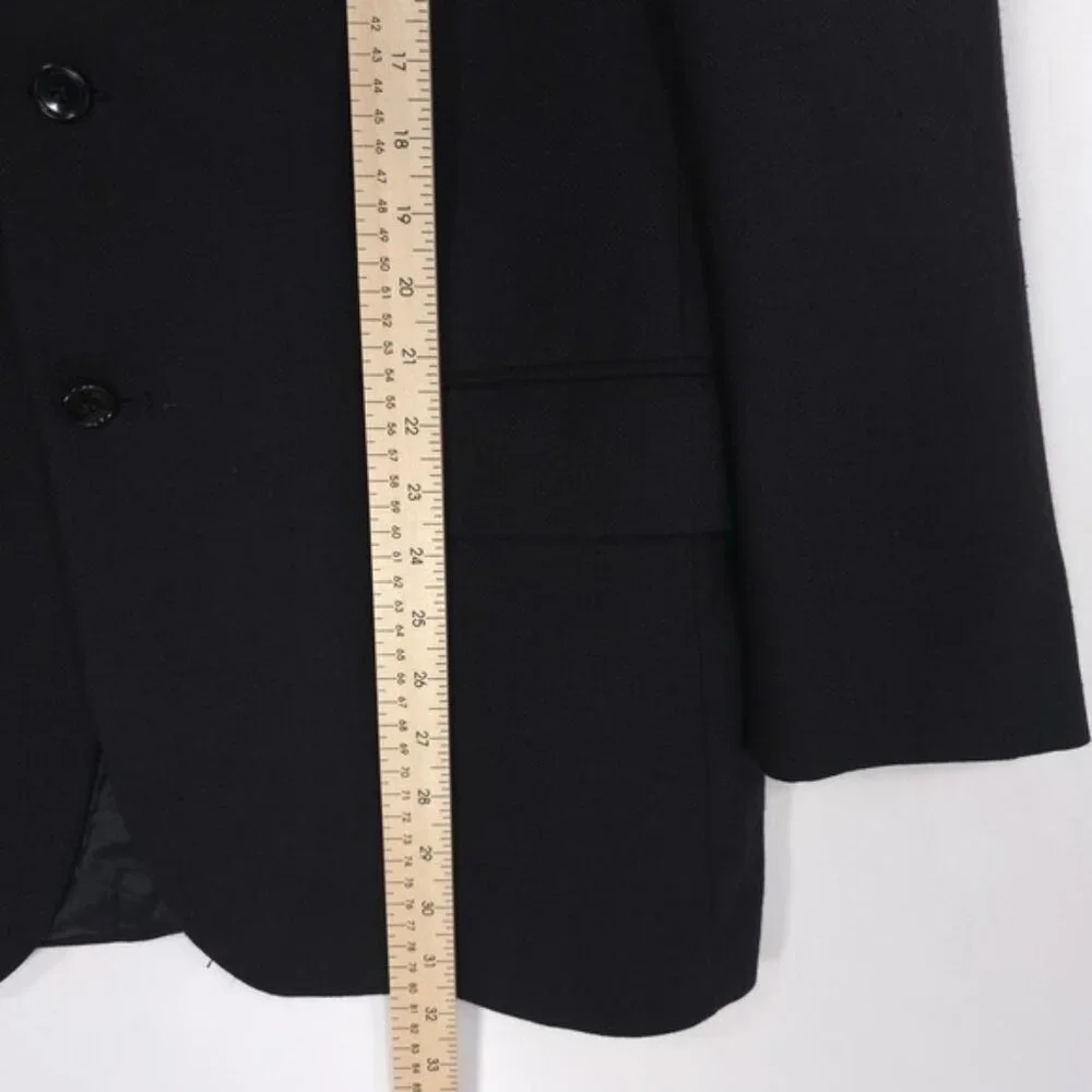 RALPH LAUREN Men's Blazer 42R SILK WOOL Black Suit Jacket Sport Coat CANADA MADE
